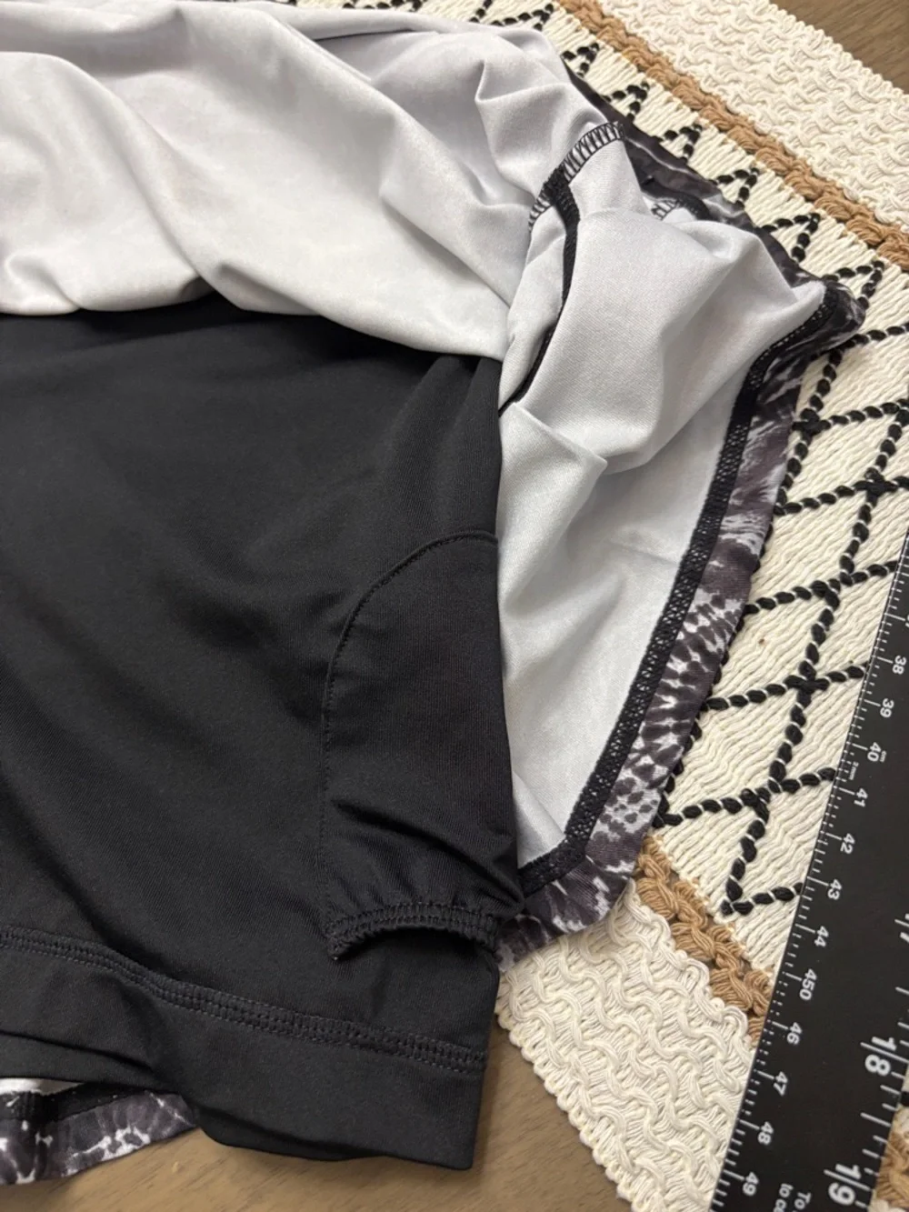 Ideology Black & White Geometric Circle Skater Skirt - Picture 7 of 8